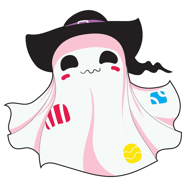 Halloween Ghost Cute ghost character vector illustration