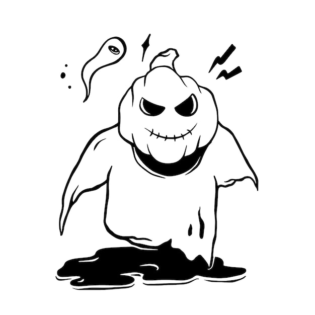 Halloween ghost doodle