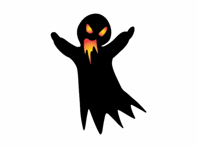 Vector halloween ghost eng silhouet illustratie