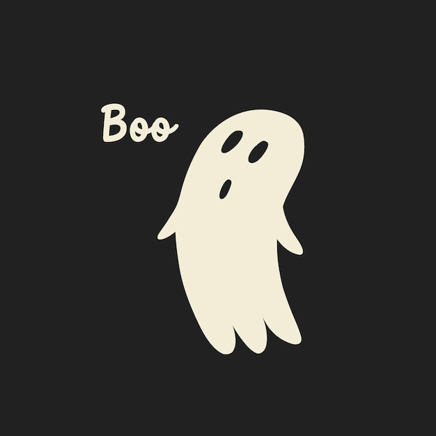 Halloween ghost print boo