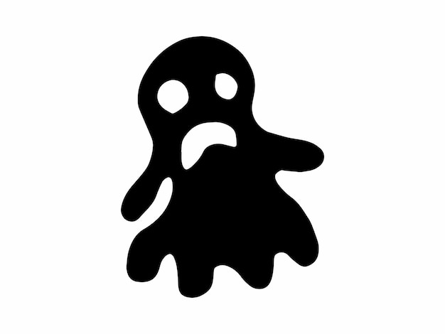 Halloween Ghost Scary Silhouette Illustratie