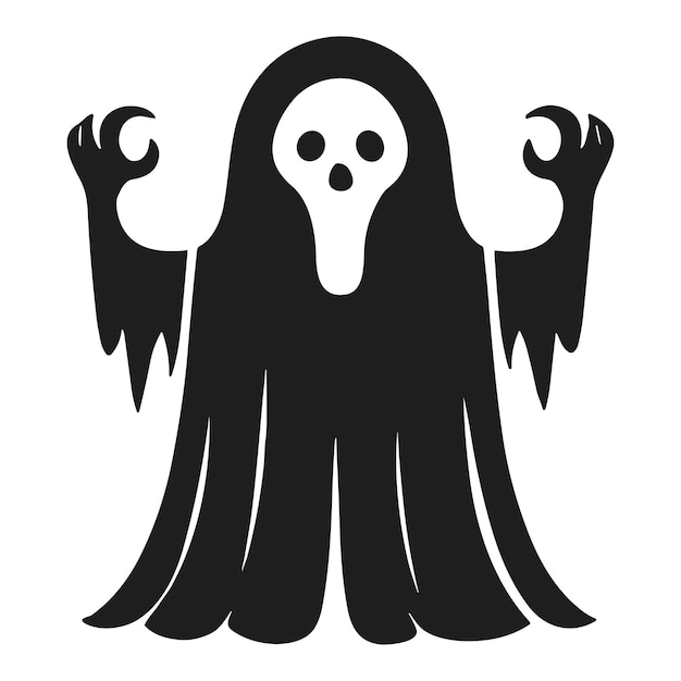 a halloween ghost silhouette vector
