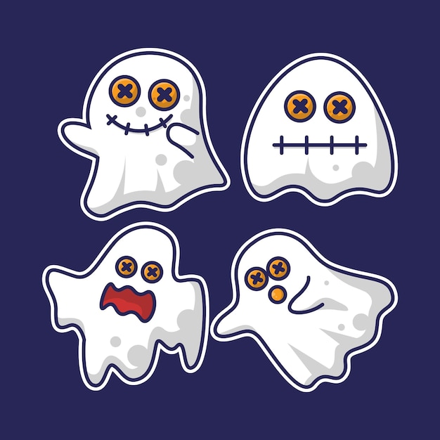 Vector halloween ghost simple design