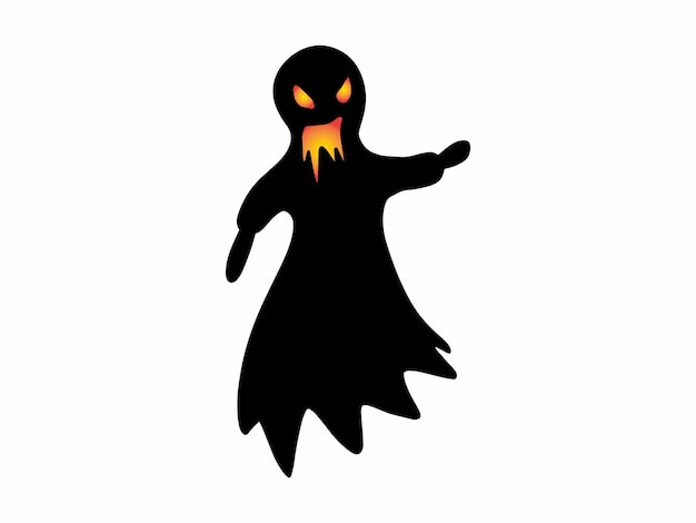 Vector halloween ghost spookachtige silhouet illustratie