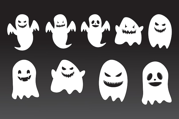 Vector halloween ghost vector collection