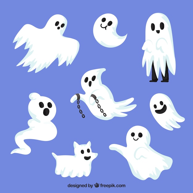 Halloween ghosts with creepy style