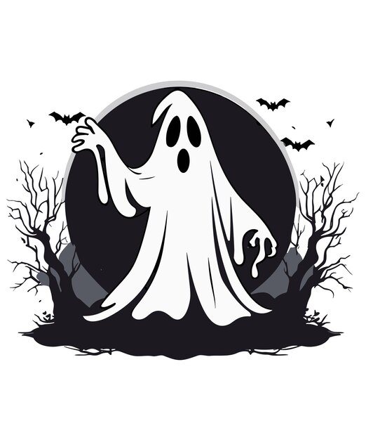 Vector halloween ghosty