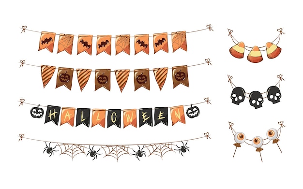 Halloween gors decoratie vector clipart illustratie