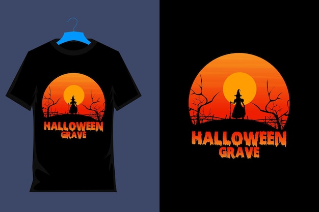 Halloween graf retro t-shirt ontwerp