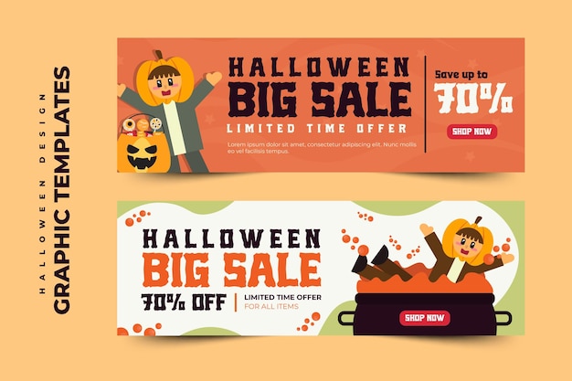 Vector halloween graphic design simple and elegant template that is easy to customize
