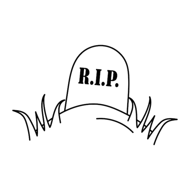 Grave, RIP Hand Drawn Halloween Illustration 12589327 PNG