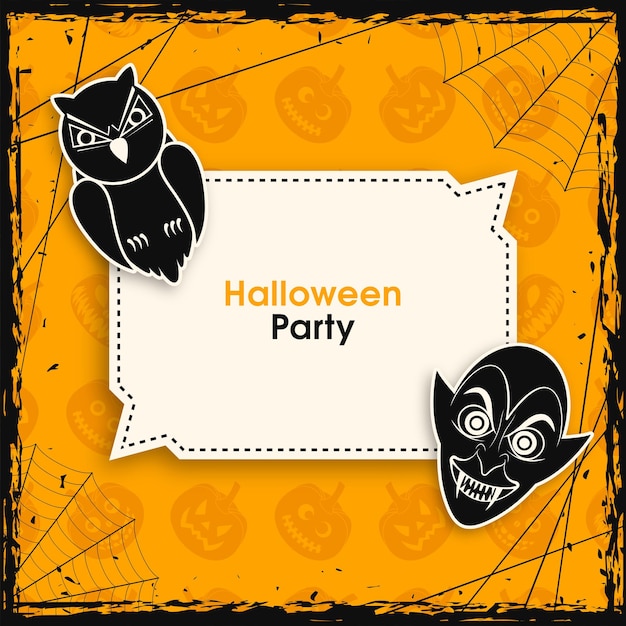 Halloween greeting card for the celebration of festival