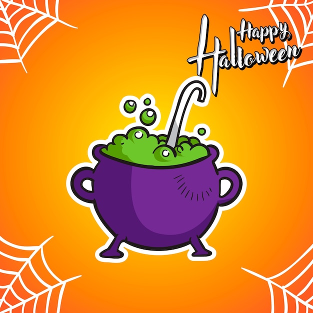 Halloween greeting card and halloween background