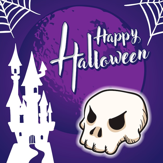 Halloween greeting card and halloween background