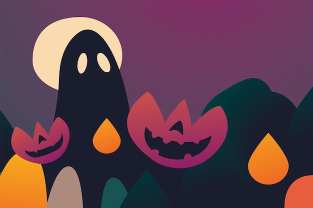 Halloween greeting cards background Halloween illustration template for banner poster flyer sale