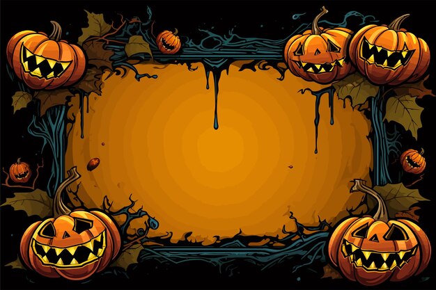 Halloween greeting cartoon vector illurtration