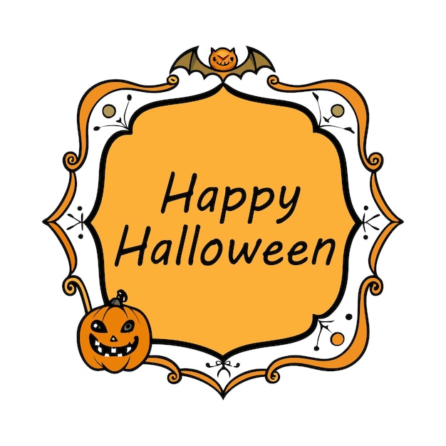 Halloween greeting themed photo frame