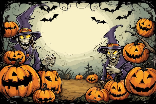 Halloween greeting vector hd wallpaper background