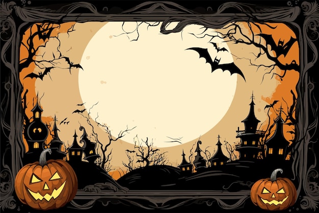 Vector halloween greeting vector hd wallpaper background