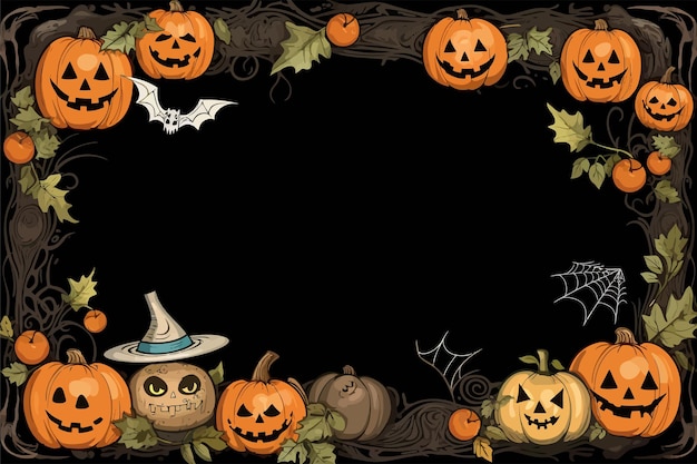 Premium Vector | Halloween greeting vector hd wallpaper background