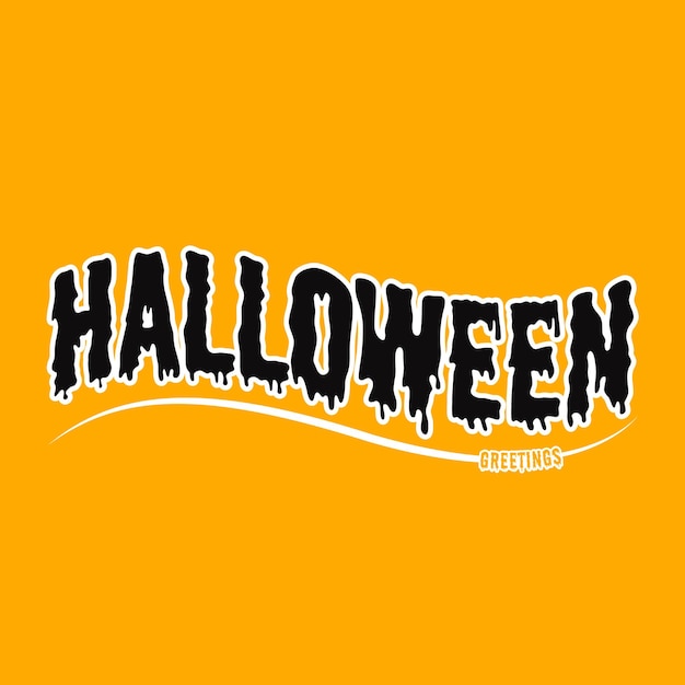 Halloween greetings scary typography vintage t shirt