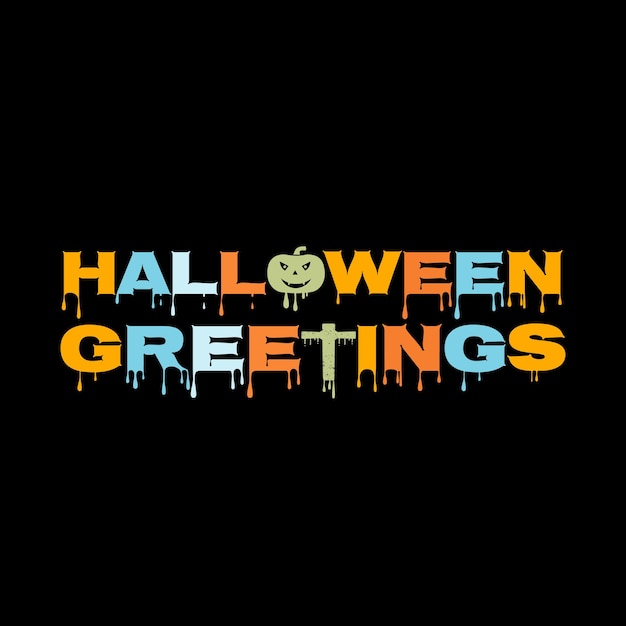 Premium vector halloween greetings vector dark background with
