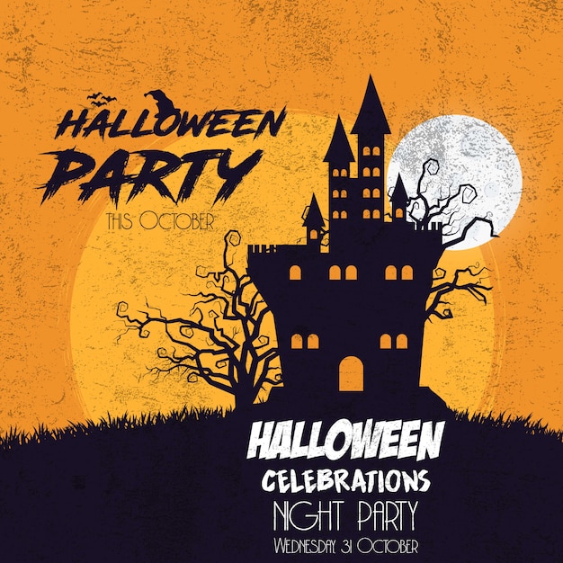 Halloween grunge night background