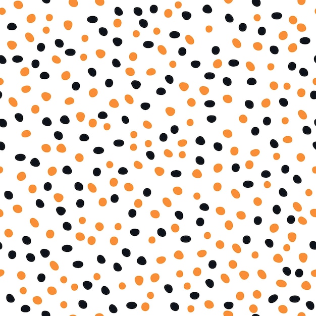 Halloween Buckets - Black with Orange Polka Dots