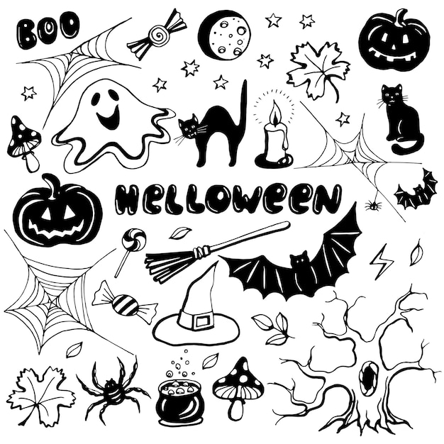 Vector halloween handdrawn vector