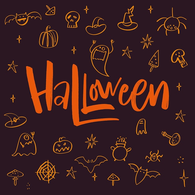 ハロウィン手書き文字