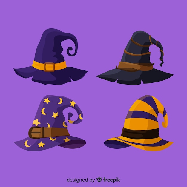 Vector halloween hat collectio