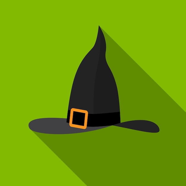 Halloween hat flat icon illustration isolated vector sign symbol