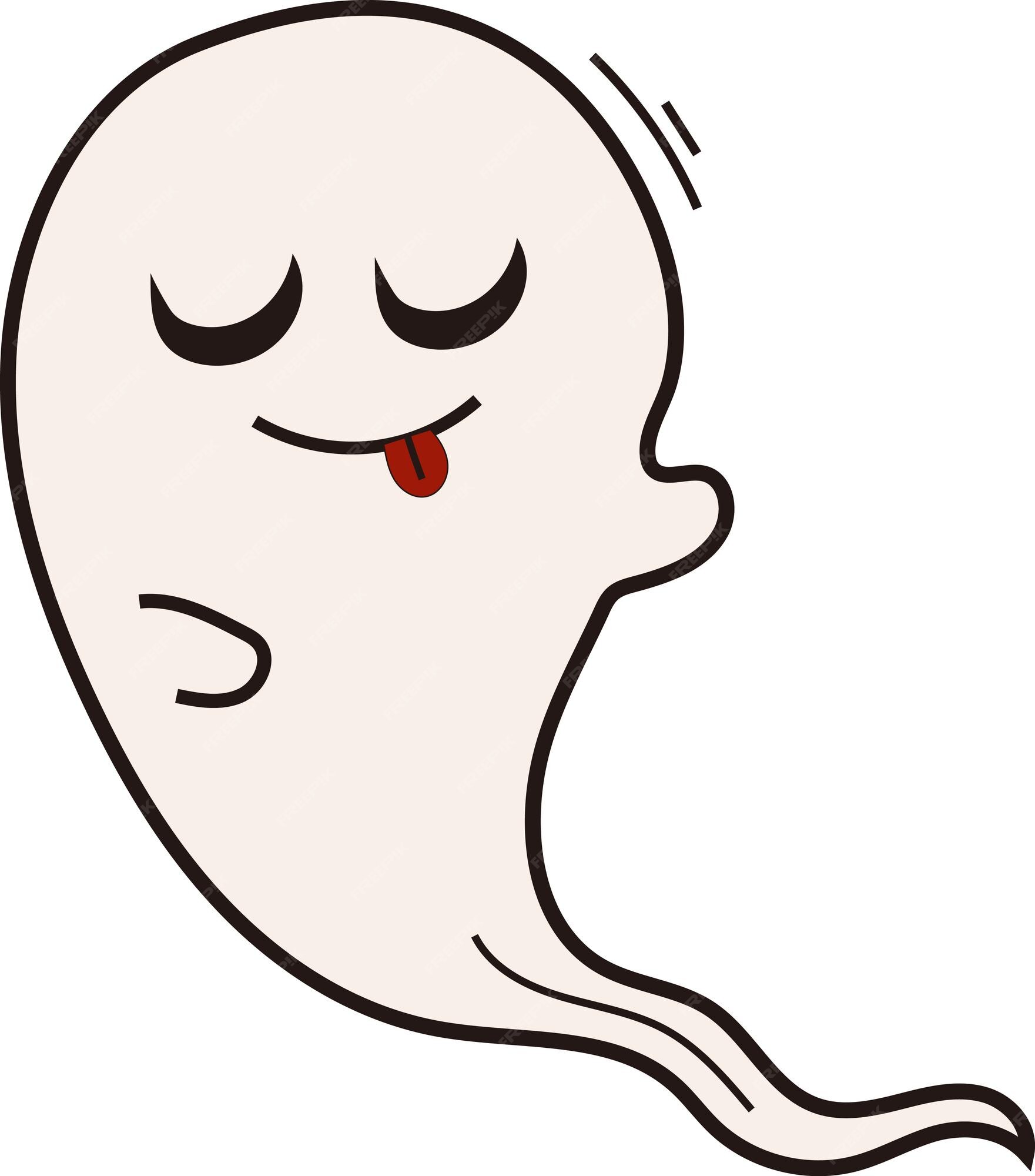 Halloween Ghost White Cartoon Horror Flat Icon Element Available For  Commercial Use PNG Images