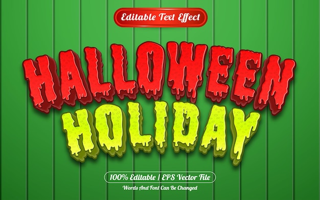 Stile del modello di effetto testo modificabile per le vacanze di halloween