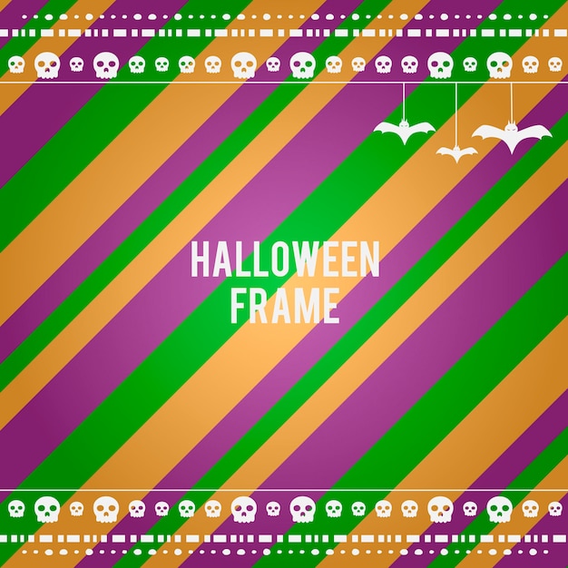 Vector halloween horizontale frame