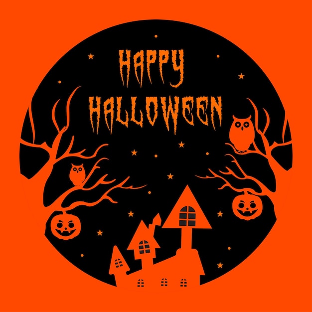 Halloween horror nachten achtergrond vector voorraad