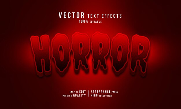 Halloween Horror Red Ghost Scary Creative 3D Editable Text Effect Style Template