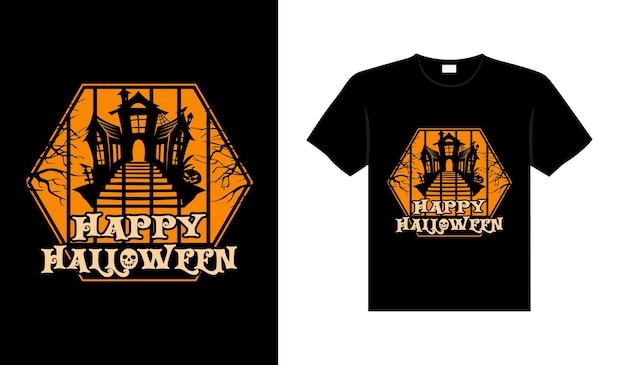 Halloween horror vintage t-shirt design, scary print template vector graphics typography design
