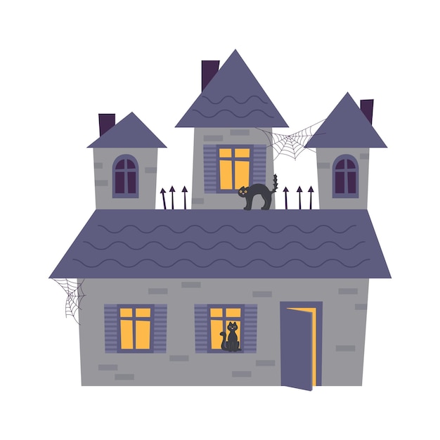 Vector halloween house2