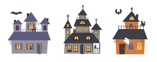 Halloween houses set1