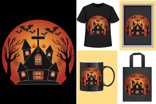 Halloween hunted house, pumpkin, zombie hands, Halloween merchandise .