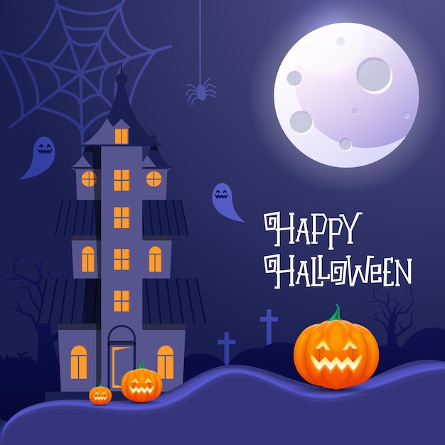 Vector halloween illustratie achtergrond