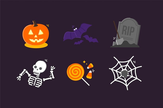 Halloween illustratie pictogrammen