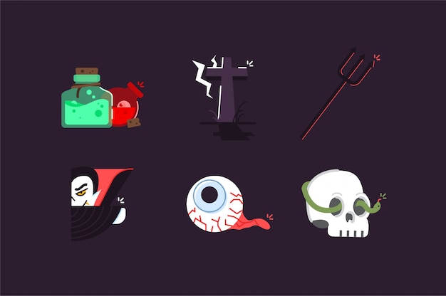 Halloween illustratie pictogrammen