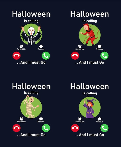 Halloween is calling and i must go, Halloween t-shirt design vector illustration