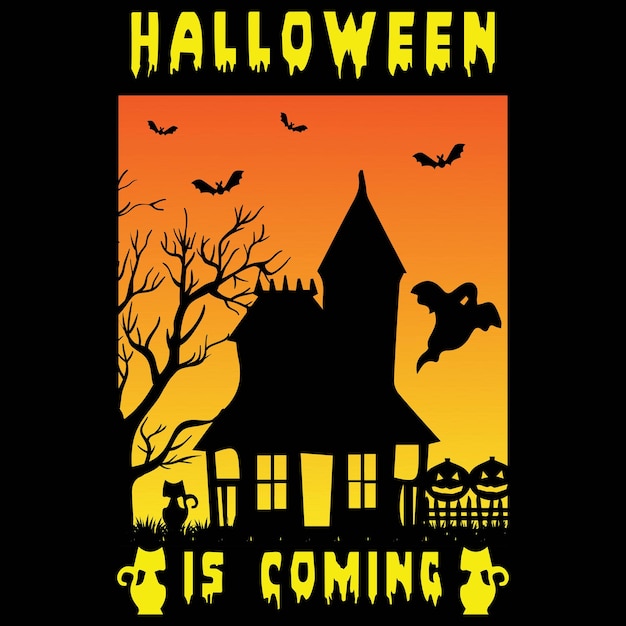 Vector halloween is coming halloween design