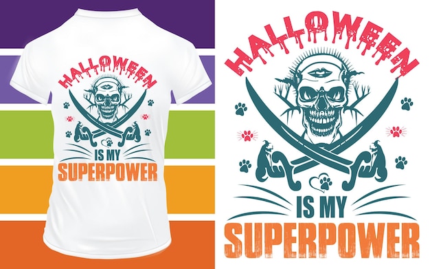Vector halloween is mijn superkracht voor halloween tshirt