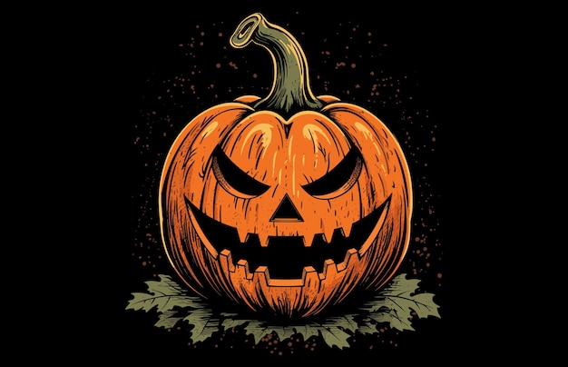 Halloween Jack O Lantern vectorillustratie platte Halloween-vectorelement