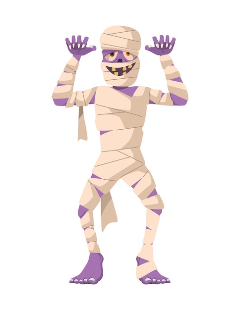 Halloween karakter mummie illustratie geïsoleerd