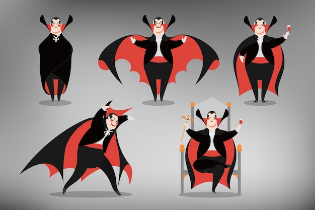 Vector halloween karakter van dracula